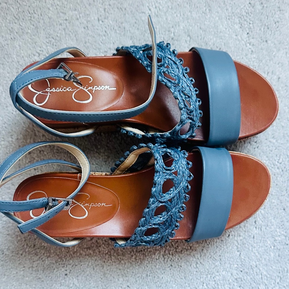 Jessica Simpson Callri Wedge Summer Sandal Size 8 - Picture 7 of 9